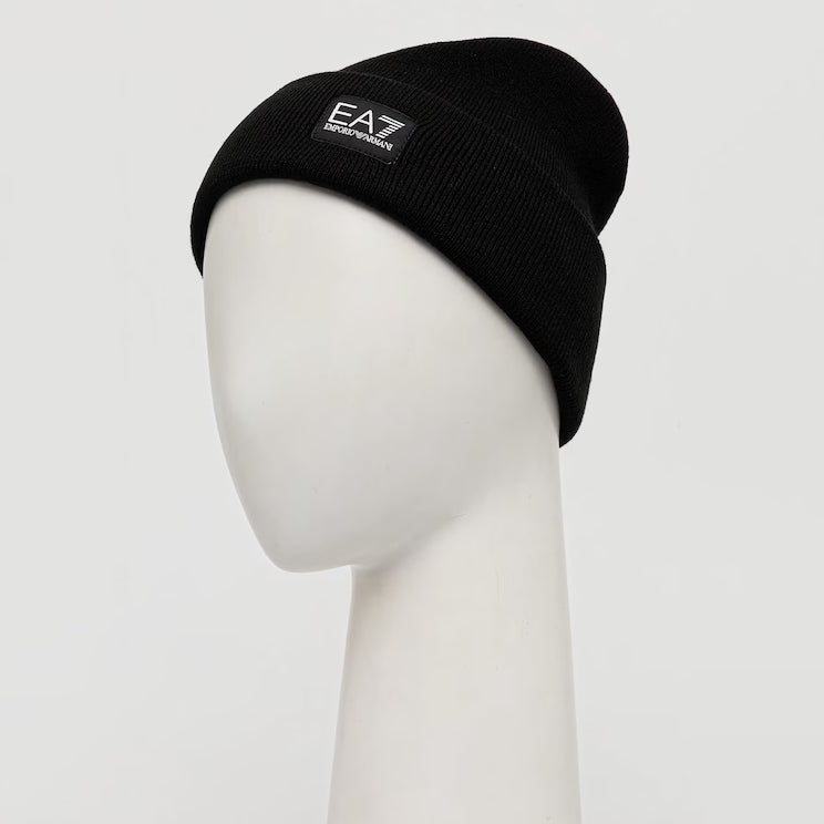7Y000044 AF19612 - Cappelli - Bambini 3-7 Anni - EMPORIO ARMANI - Berretto Beanie - Maglia Sintetica - Nera - Sportivo - Caldo - Morbido - Resistente - Accessorio Autunno/Inverno