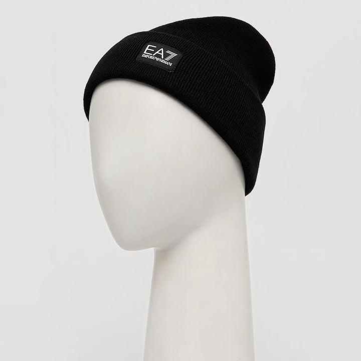 7Y000044 AF19612 - Cappelli - Bambini 3-7 Anni - EMPORIO ARMANI - Berretto Beanie - Maglia Sintetica - Nera - Sportivo - Caldo - Morbido - Resistente - Accessorio Autunno/Inverno