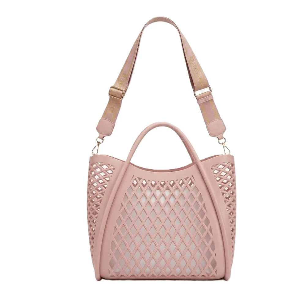 BORSA SHOPPER DONNA SENSI FLAMINGO BAG TRAFORATA CON TRACOLLA