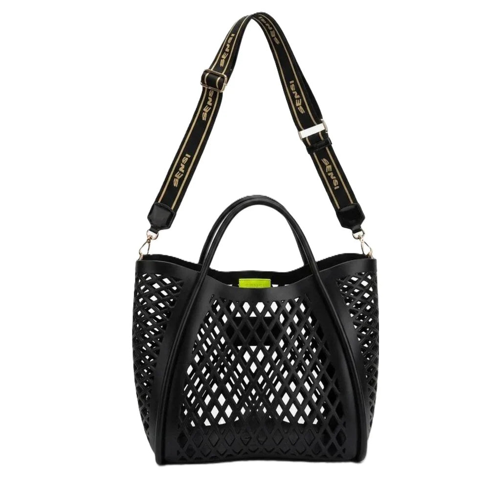 BORSA SHOPPER DONNA SENSI FLAMINGO BAG TRAFORATA CON TRACOLLA