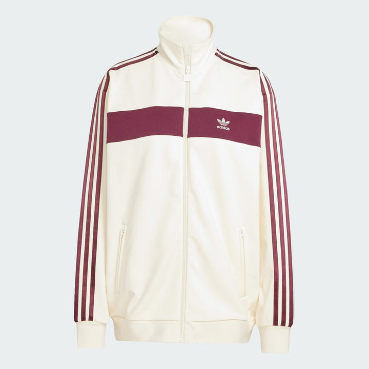 GIACCA ADIDAS ORIGINALS TRACK TOP COLORBLOCK BEIGE E BORDEAUX