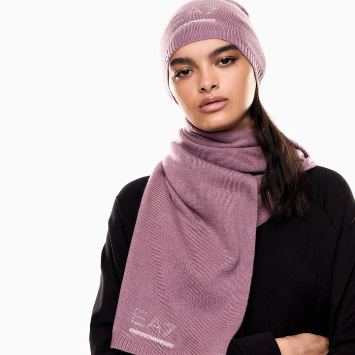 7W000717 AF16843 - Cappelli - Donna - EMPORIO ARMANI - Sciarpa & Berretto - Set Completo - EA7 EVOLUTION - Lavorato A Maglia - Tessuto Caldo & Confortevole - Look Sportivo Classico - Accessori Autunno Inverno