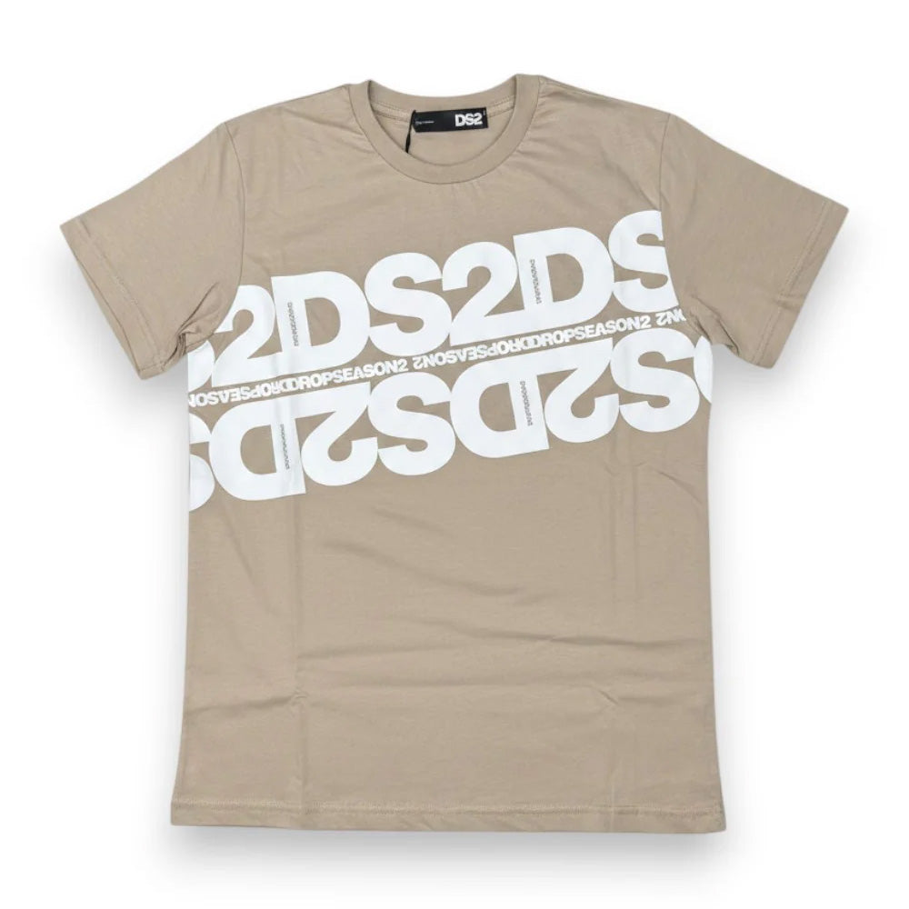 T-SHIRT UOMO DROP SEASON 2 ESSENTIAL MAXI LOGO A CONTRASTO