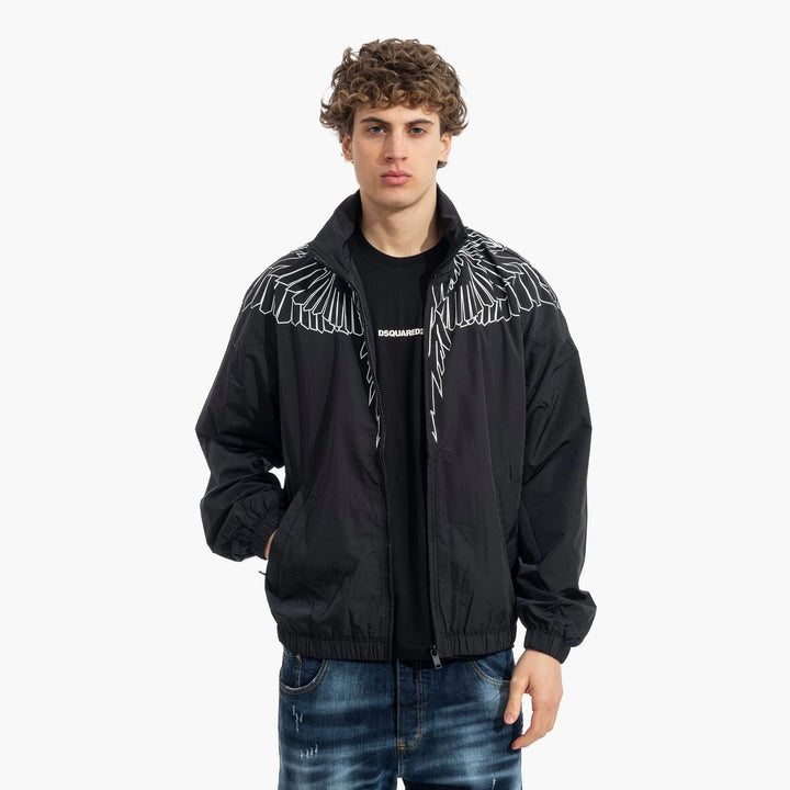 GIACCA A VENTO MARCELO BURLON WINGS WINDBREAKER BLACK