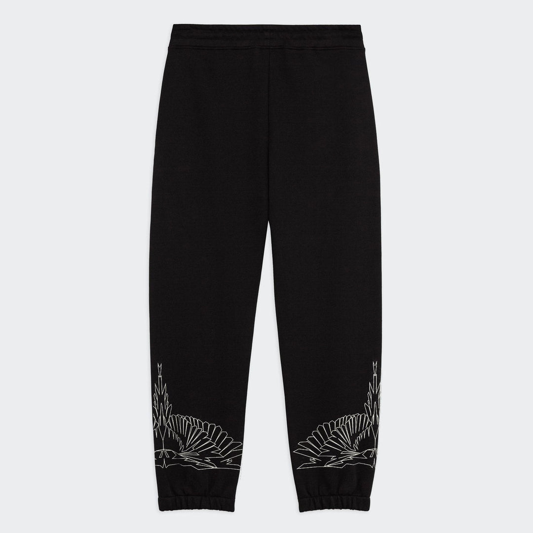 F5CAMAFP004 - Pantaloni - Tuta - MARCELO BURLON - County of Milan - Nero - Con Logo Grafico - Cordino Regolabile - Streetwear