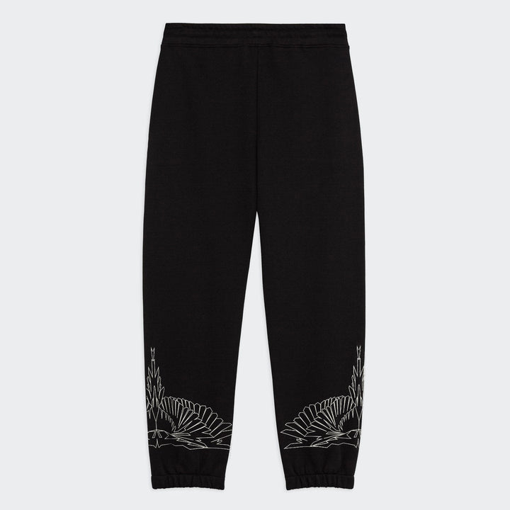 F5CAMAFP004 - Pantaloni - Tuta - MARCELO BURLON - County of Milan - Nero - Con Logo Grafico - Cordino Regolabile - Streetwear