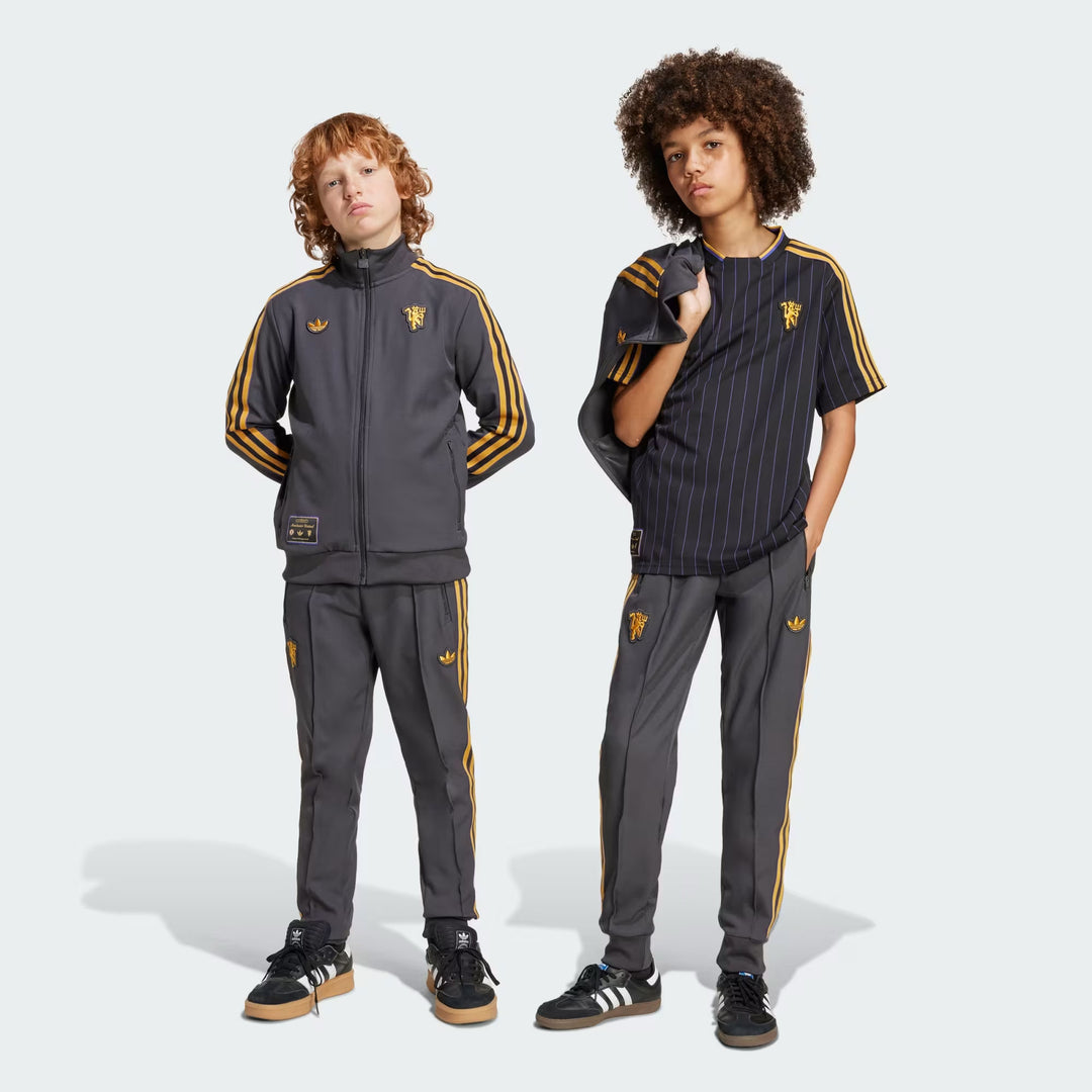 JY1081 - Pantaloni - Sportivi - Bambini - Zip - Adidas - MANCHESTER UNITED ICON - Terrace Icons - Sportswear