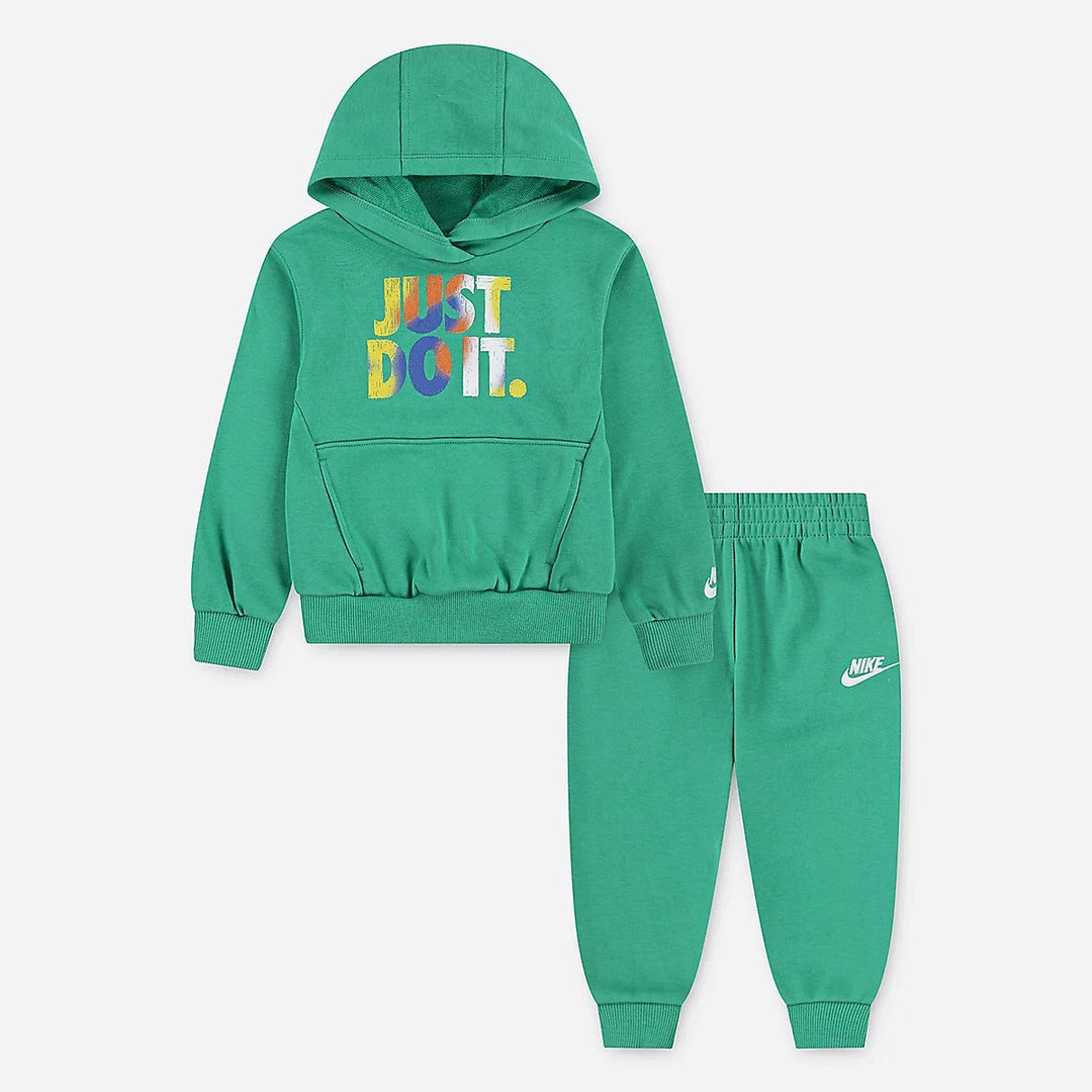 66N387 - TUTA BAMBINI COMPLETA NIKE INFANT/TODDLER FULL ZIP FLEECE - VERDE SCURO