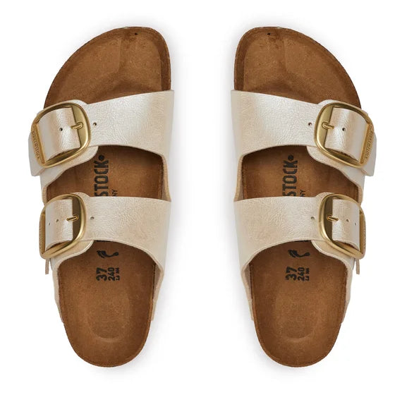 SANDALI CIABATTA DONNA BIRKENSTOCK ARIZONA BIG BUCKLE BIANCO PERLA