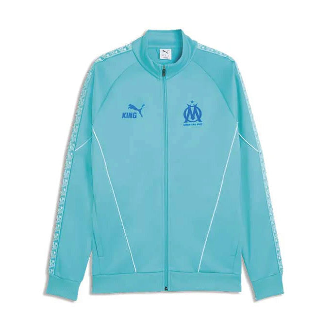 GIACCA PUMA OLYMPIQUE MARSEILLE KING ANTHEM 781557 AZZURRO BIANCO UOMO
