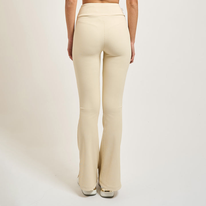 PANTALONI DONNA EA7 EMPORIO ARMANI A ZAMPA IN MAGLIA A COSTE