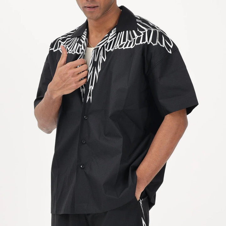 CAMICIA BOWL MARCELO BURLON GRAPHIC PRINT BLACK