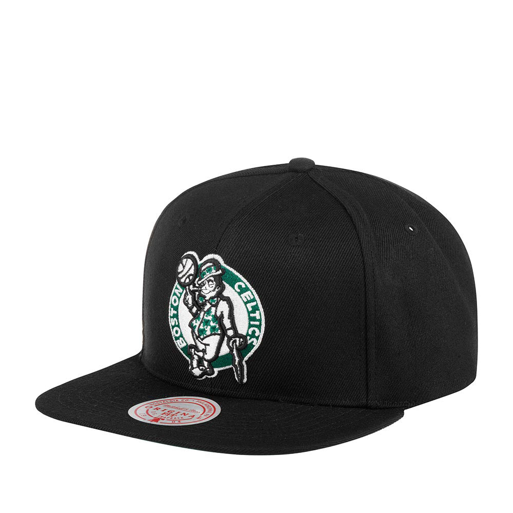 HHSS2976 BCEYYPPPBLCK - Cappelli - Uomo - Mitchell & Ness - SNAPBACK NBA BOSTON CELTICS - Nero Logo Classico - HERITAGE NBA