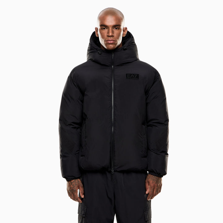 7M000699 AF15951 - GIACCA IMBOTTITA CON CAPPUCCIO EMPORIO ARMANI EA7 NERO