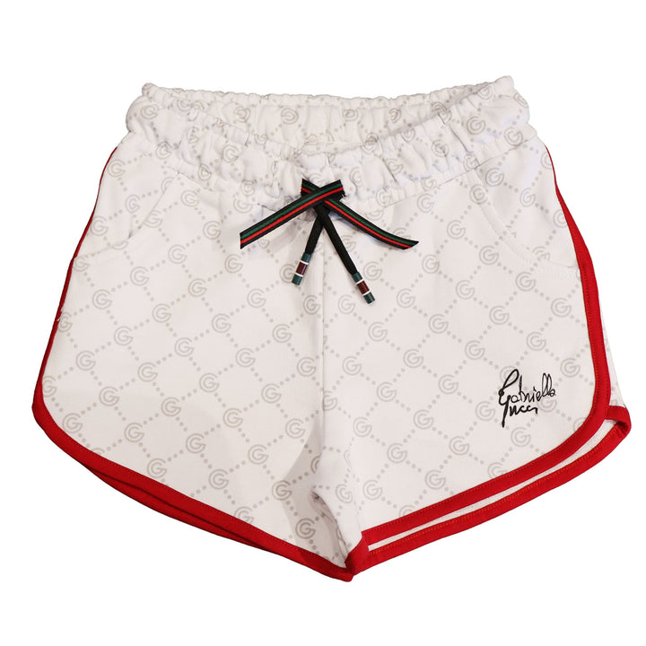 PANTALONCINI GABRIELLA GUCCI LOGO WHITE JUNIOR