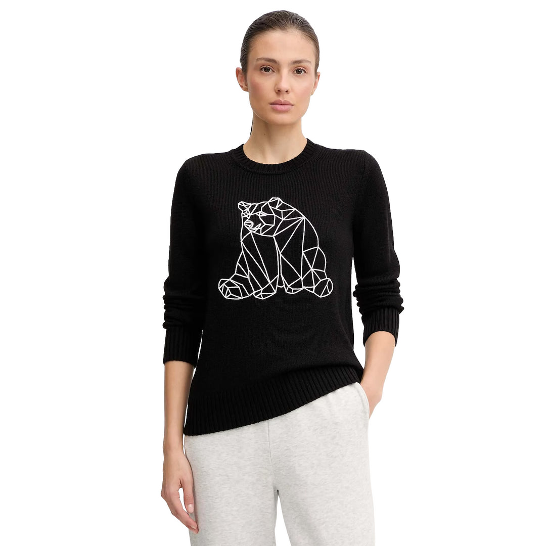 7W000700 AF17574 - Felpe - EMPORIO ARMANI - Maglia Lana - Nero & Beige - Maglione Girocollo - Caldo - Confortevole - Look Sportivo - Abbigliamento Autunno Inverno