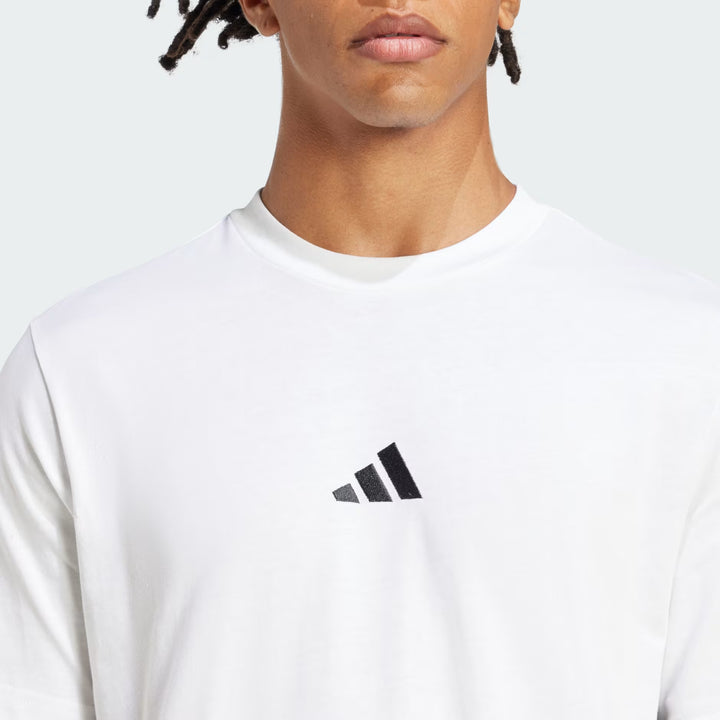 T-SHIRT ADIDAS ESSENTIALS 3-STRIPES BIANCA