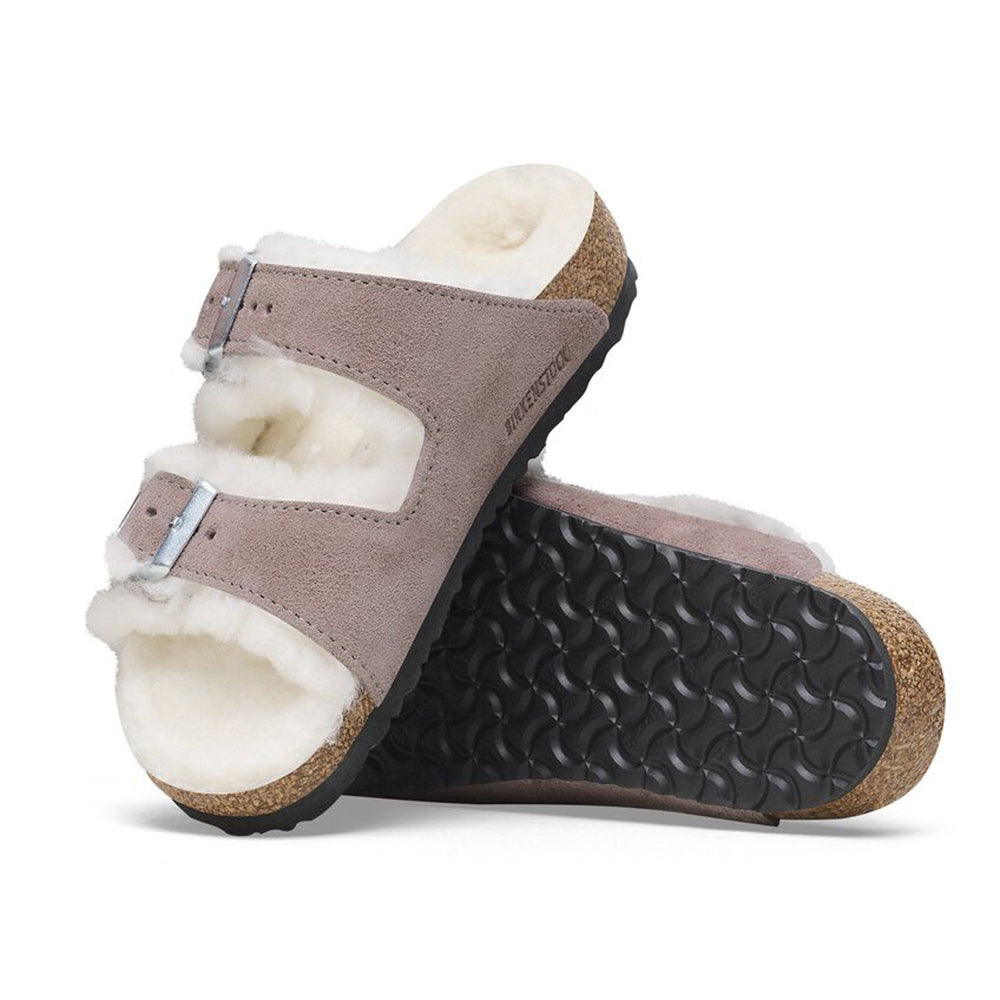 SANDALI BAMBINO BIRKENSTOCK ARIZONA SHEARLING FADED PURPLE