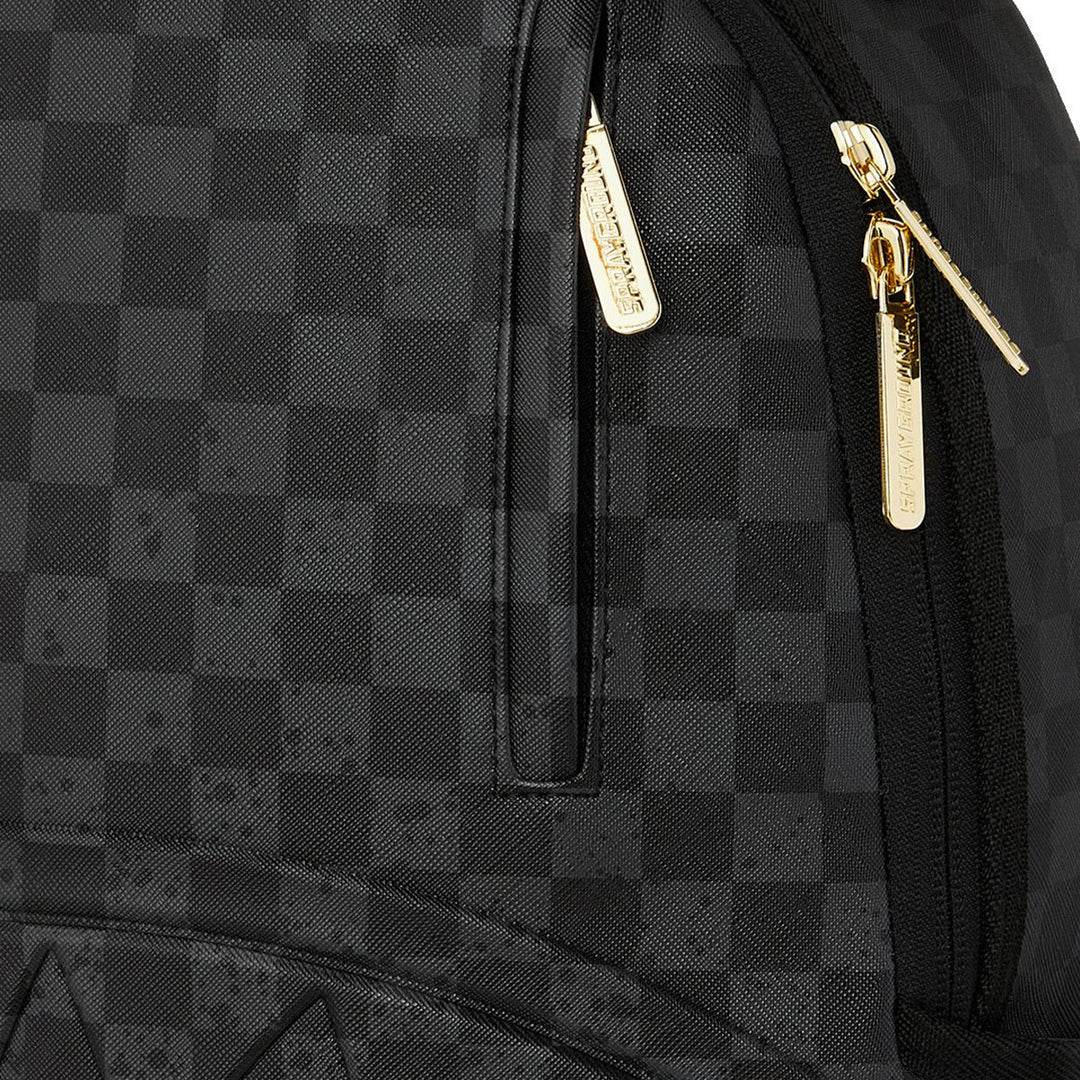 ZAINO BACKPACK SPRAYGROUND SPRITZ BLACK SIMILPELLE VEGANA CHECKERBOARD 910B8177NSZ