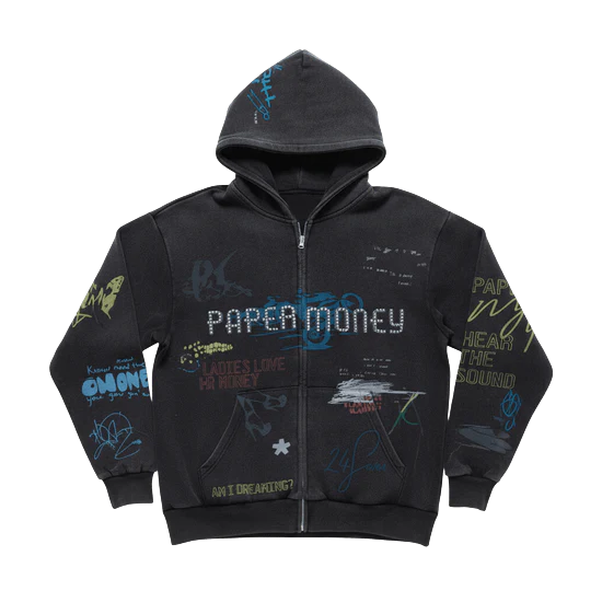 Bundle Paper Money Rhinestone - Felpa & Pantalone Coordinato Black