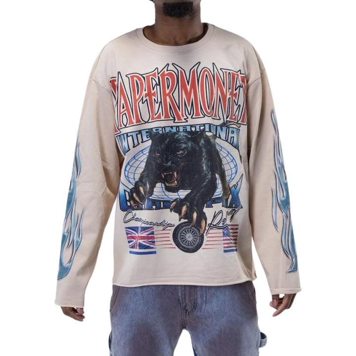 MAGLIA CROP MANICA LUNGA UOMO PAPER MONEY