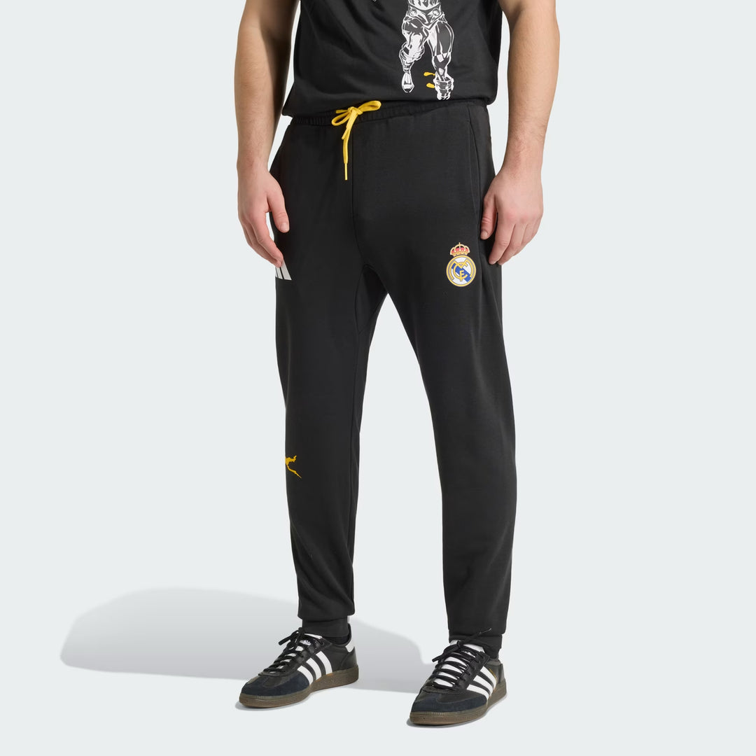 PANTALONI TUTA ADIDAS REAL MADRID X AVENGERS NERO GIALLO