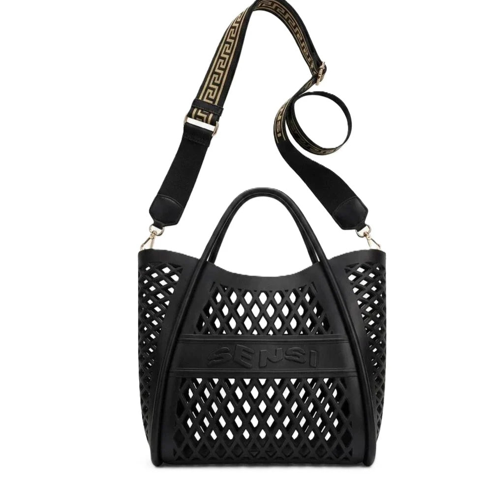 BORSA SHOPPER DONNA SENSI FLAMINGO BAG TRAFORATA CON TRACOLLA