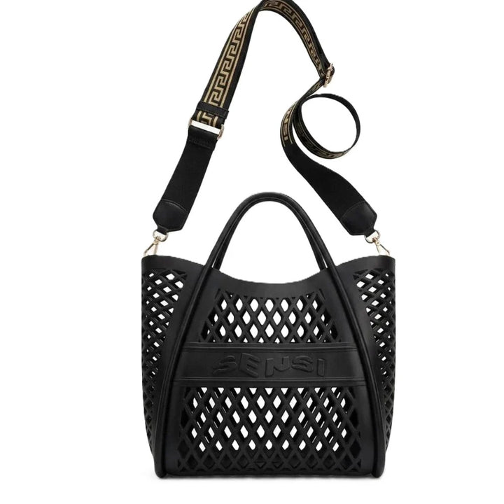 BORSA SHOPPER DONNA SENSI FLAMINGO BAG TRAFORATA CON TRACOLLA
