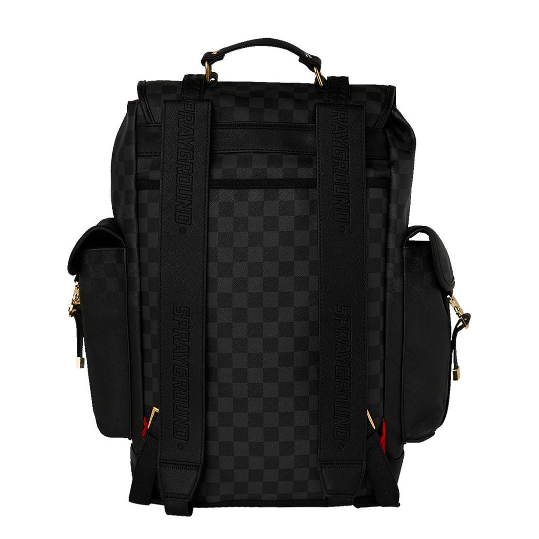 ZAINO BACKPACK SPRAYGROUND SPRITZ BLACK MONTE CARLO SIMILPELLE CHECKERBOARD 910B8279NSZ