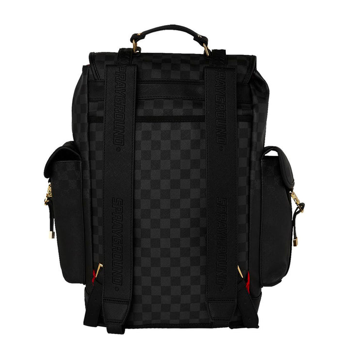 ZAINO BACKPACK SPRAYGROUND SPRITZ BLACK MONTE CARLO SIMILPELLE CHECKERBOARD 910B8279NSZ