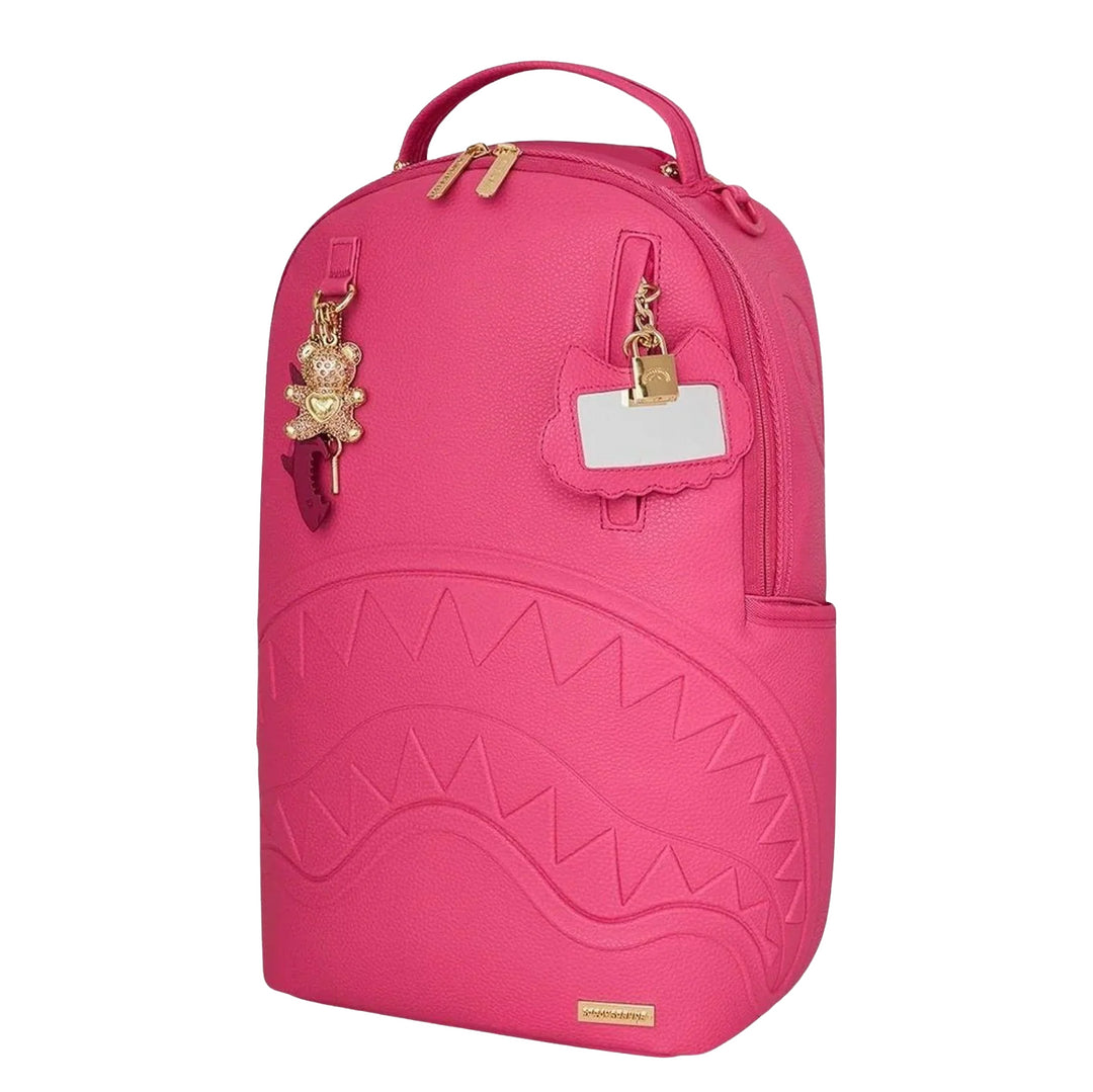 910B8361NSZ - Zaini - Donna - Sprayground - SHARK PINK ATTACK - Rosa - Pelle Sintetica - Iconografia Shark - Stash Pocket - Streetwear - Accessorio
