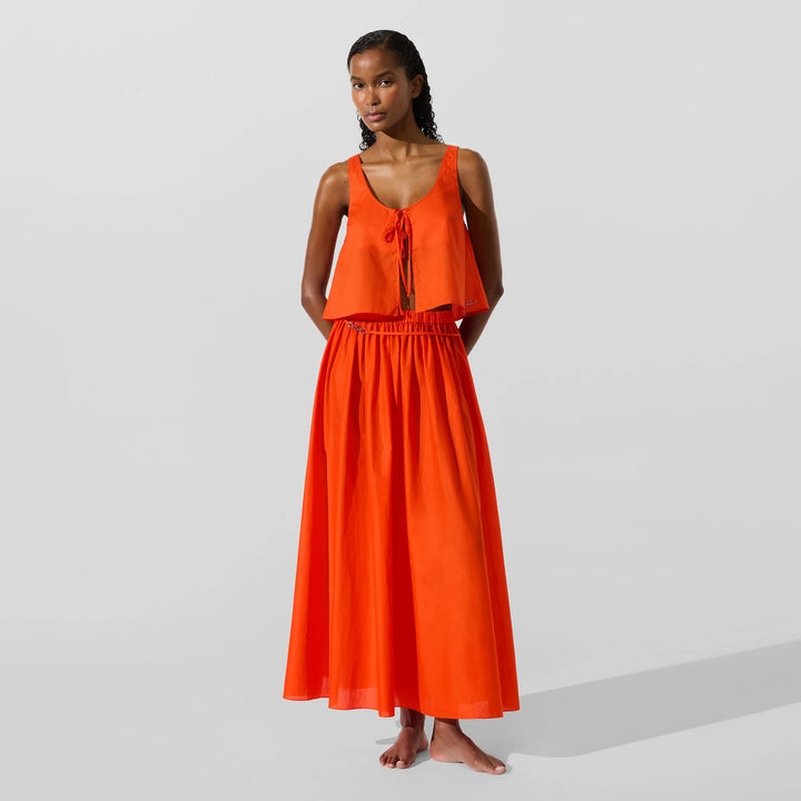 KARL LAGERFELD COTTON A-LINE MAXI SKIRT KHA2W46043