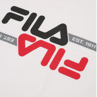 FAT0699 - T-Shirt e Polo - Fila - Bambini - CLASSIC DYNAMISM - Bianca - Morbido Cotone - Sportiva
