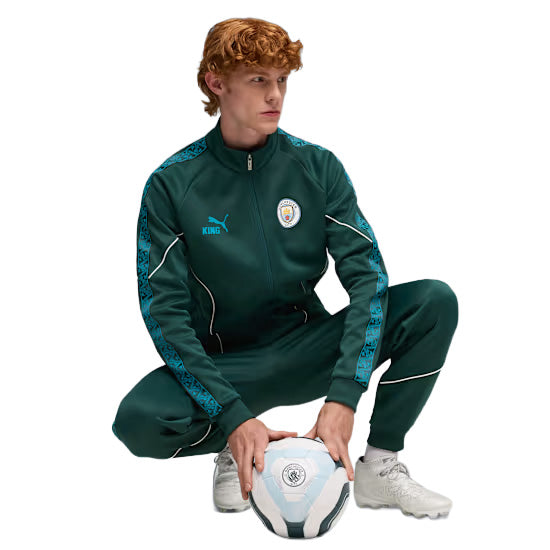GIACCA PUMA MANCHESTER CITY FC KING ANTHEM 782173 GRIGIO VERDE UOMO