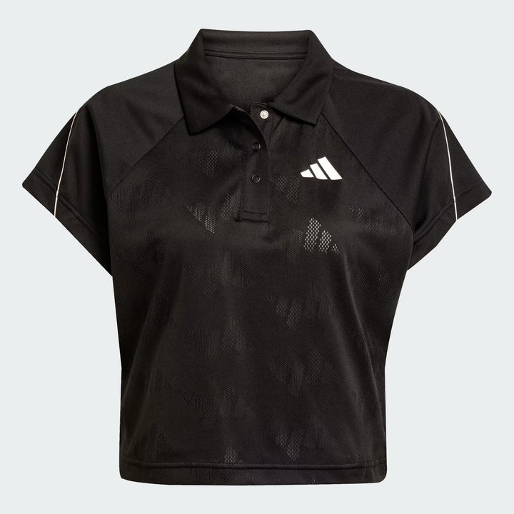 POLO CORTA DONNA ADIDAS STADIUM JACQUARD BLACK