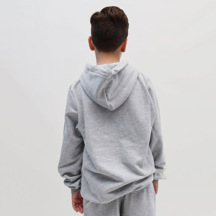FW25K031 - Felpe - Bambini - Con Cappuccio - DS2 - Grigia - Drop Season 2 - Look Casual - Abbigliamento Autunno/Inverno 2025