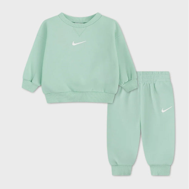 56M188 - Tute - NIKE ESSENTIAL - FLEECE CREW - FRENCH TERRY - BAMBINI - BEIGE/CHIARO - Look Casual - Abbigliamento