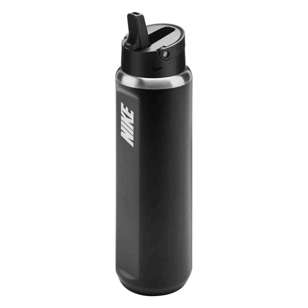 N.101.3795.091.24 - BORRACCIA NIKE RECHARGE STRAW BOTTLE ACCIAIO INOX 709ML NERO OPACO