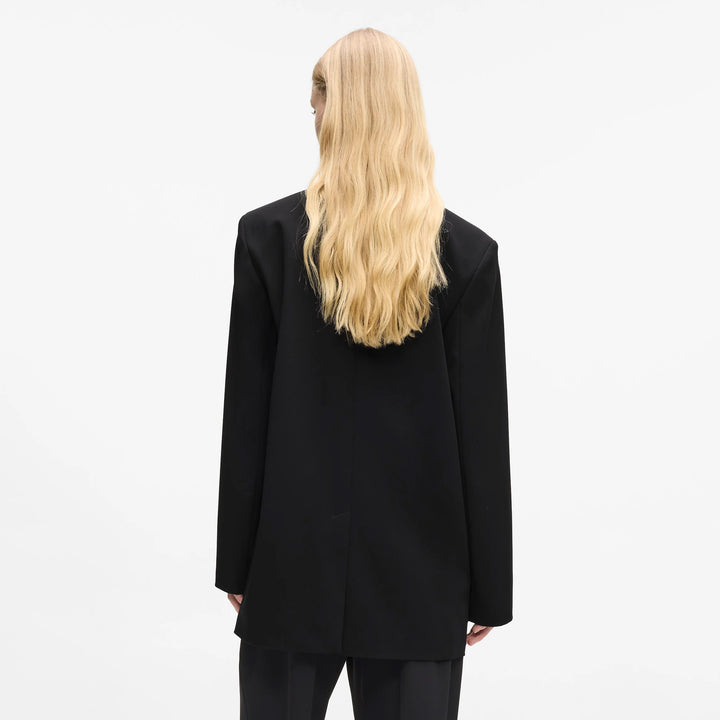 BLAZER MIXED DENIM KARL LAGERFELD JEANS BLACK AND BLUE KLB1W14026