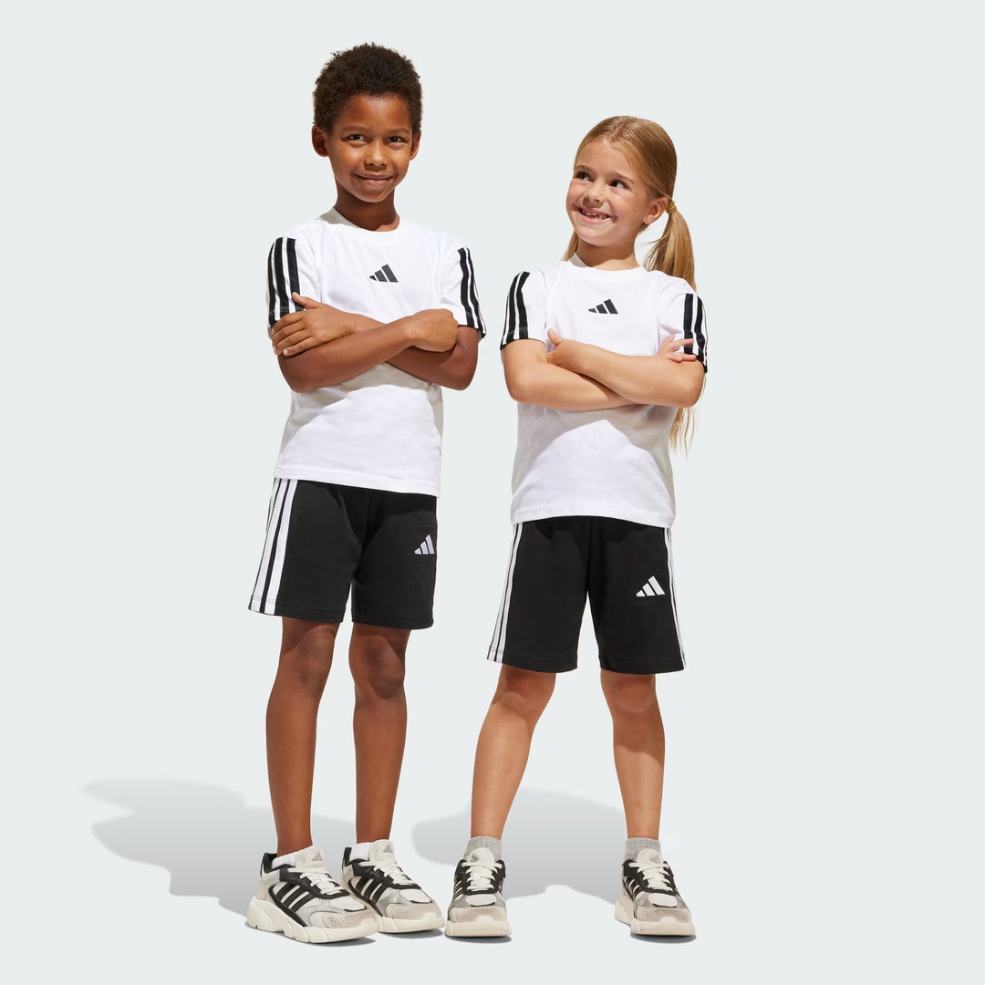 COMPLETINO ADIDAS ESSENTIALS T-SHIRT E SHORTS BIANCO/NERO