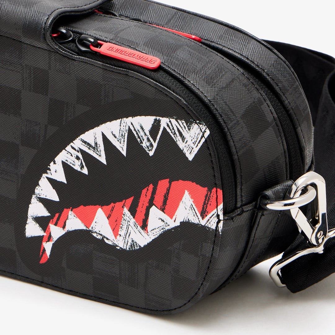 BORSA MONOSPALLA SLING BAG SPRAYGROUND SCRIBBLE SHARK NERA 910B8227NSZ
