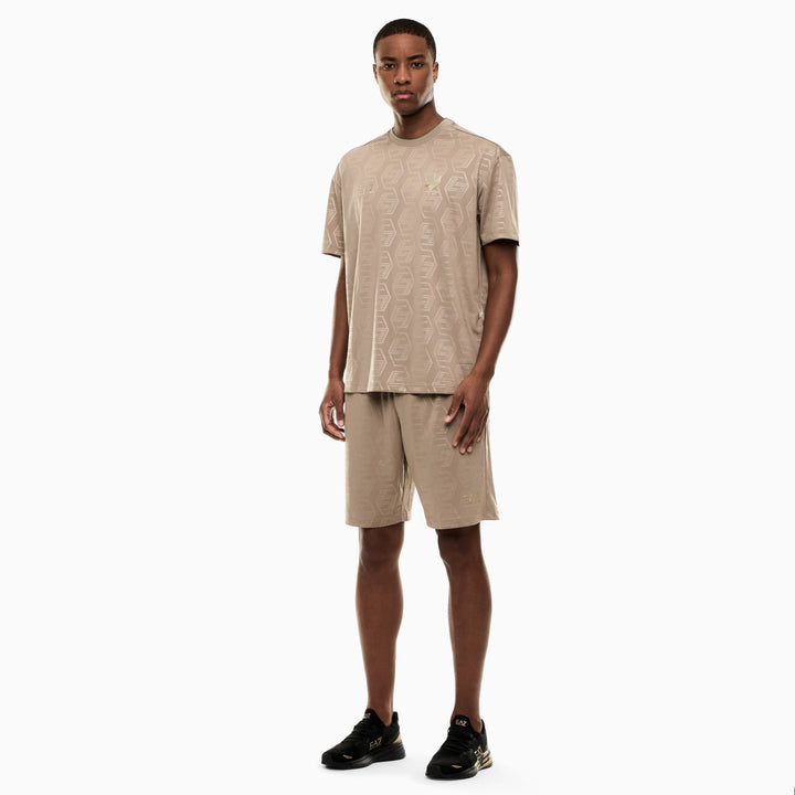 COMPLETO UOMO EA7 EMPORIO ARMANI SET T-SHIRT E SHORTS SOCCER