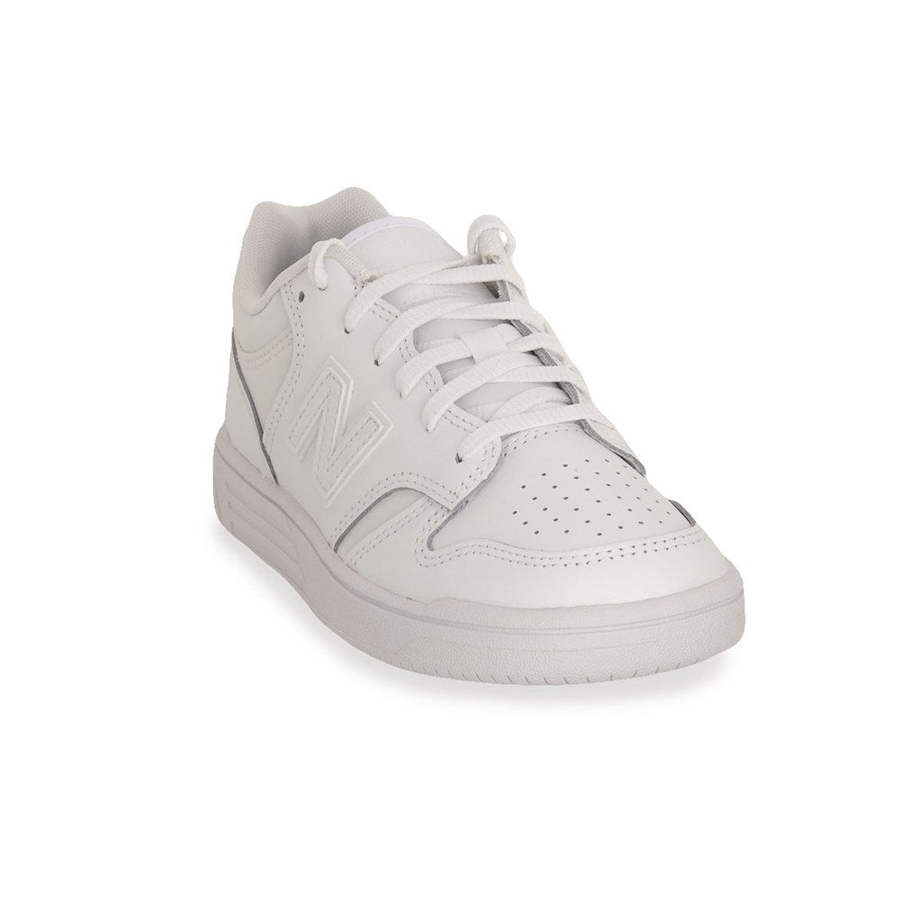 SCARPE BAMBINO NEW BALANCE BB480 LEATHER TOTAL WHITE