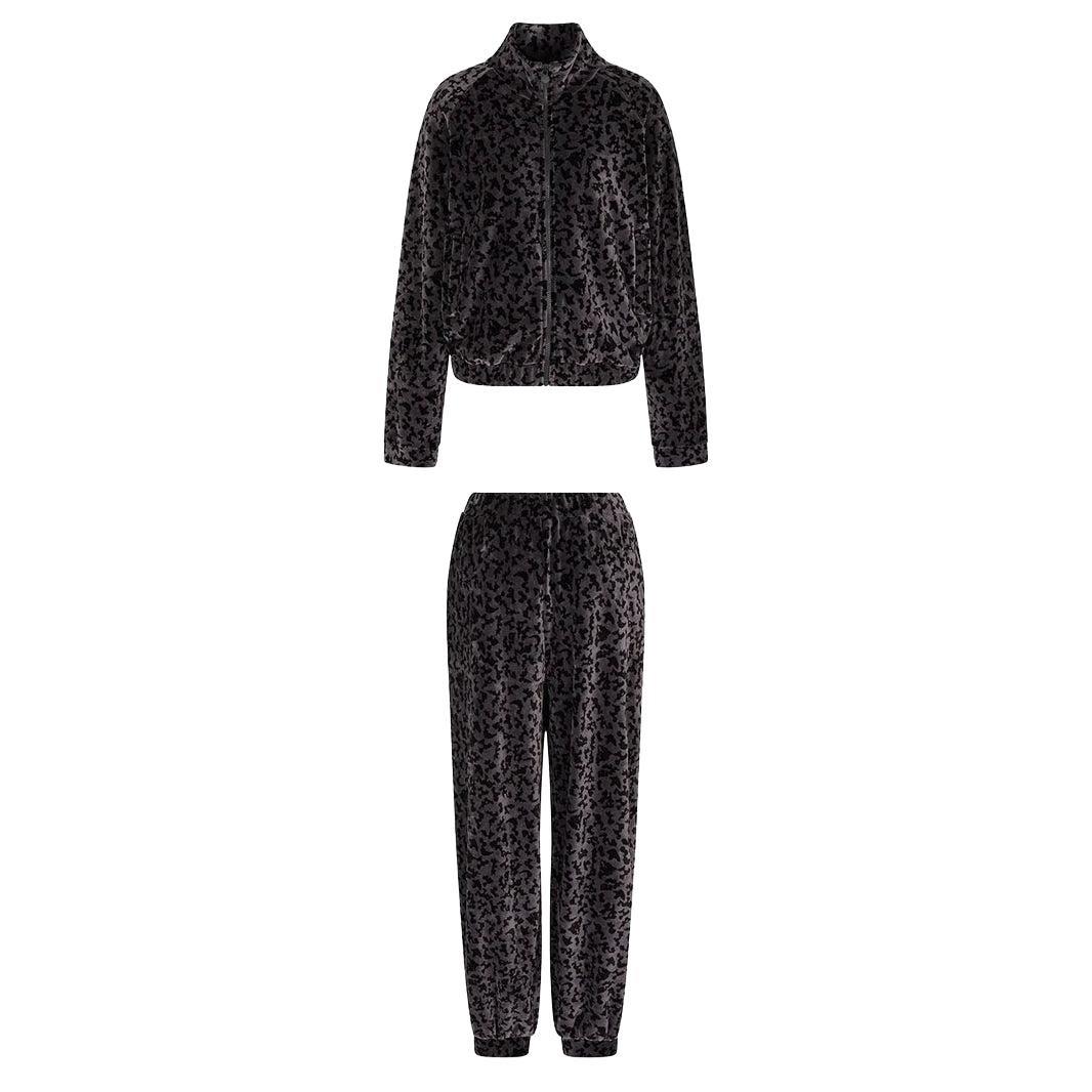 7W000665 AF15937 - Tute - EMPORIO ARMANI - Set Completo - EA7 - GRAPHIC SERIES ANIMAL-PRINT - Stile Wild Chic - Stampa Animalier - Confortevole - Glamour Audace - Abbigliamento Autunno Inverno