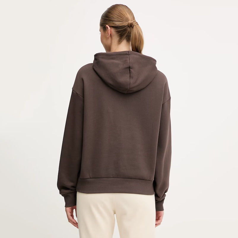 7W000422 AF10377 - FELPA CON CAPPUCCIO EA7 EMPORIO ARMANI DONNA MARRONE