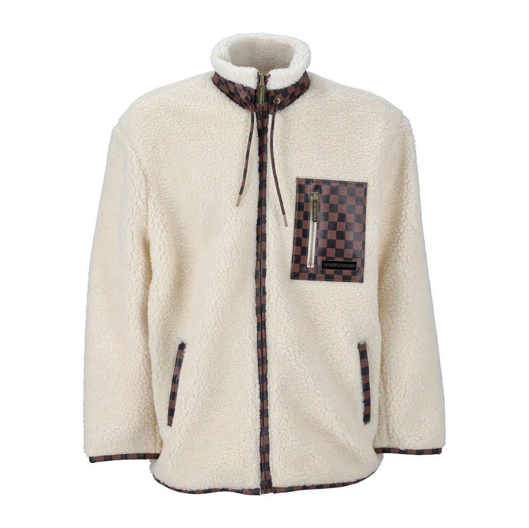 SP820IVO - Giacche - Unisex - Sprayground - Teddy - CHECKERED - Pelliccia Sintetica - Outerwear - Versatile - Abbigliamento Autunno Inverno