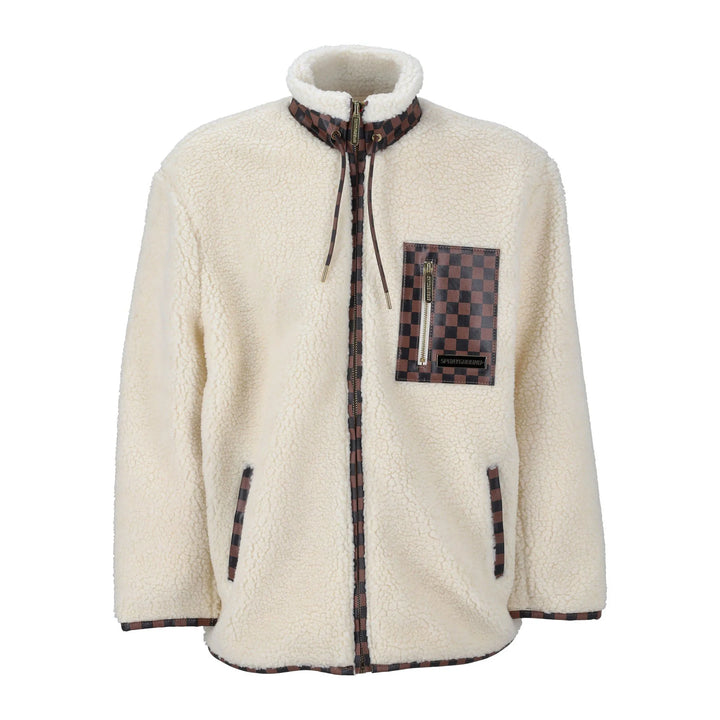 SP820IVO - Giacche - Unisex - Sprayground - Teddy - CHECKERED - Pelliccia Sintetica - Outerwear - Versatile - Abbigliamento Autunno Inverno
