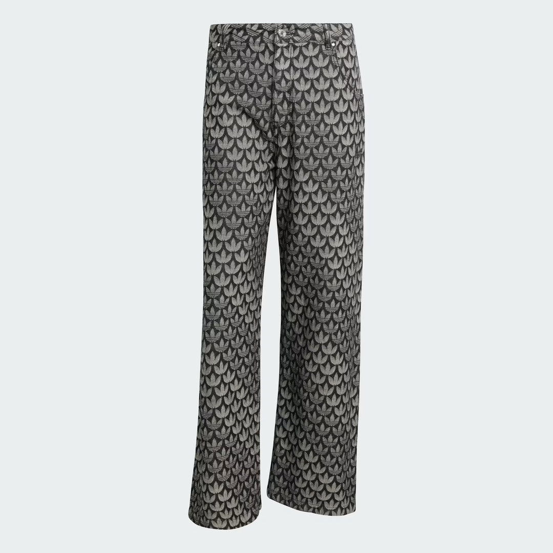 MEN'S ADIDAS ORIGINALS DENIM MONOGRAM PANTS – INDIGO – KC6380