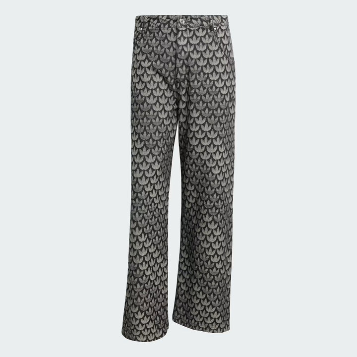 MEN'S ADIDAS ORIGINALS DENIM MONOGRAM PANTS – INDIGO – KC6380