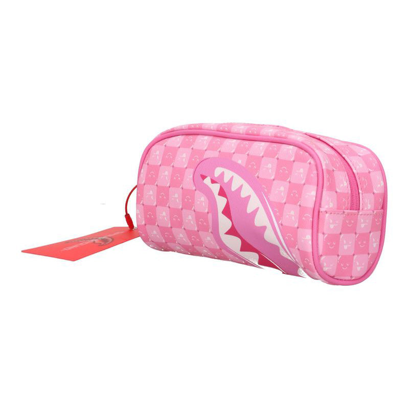 ASTUCCIO POCHETTE UNISEX SPRAYGROUND PINK NEW CHECK FACES ROSA